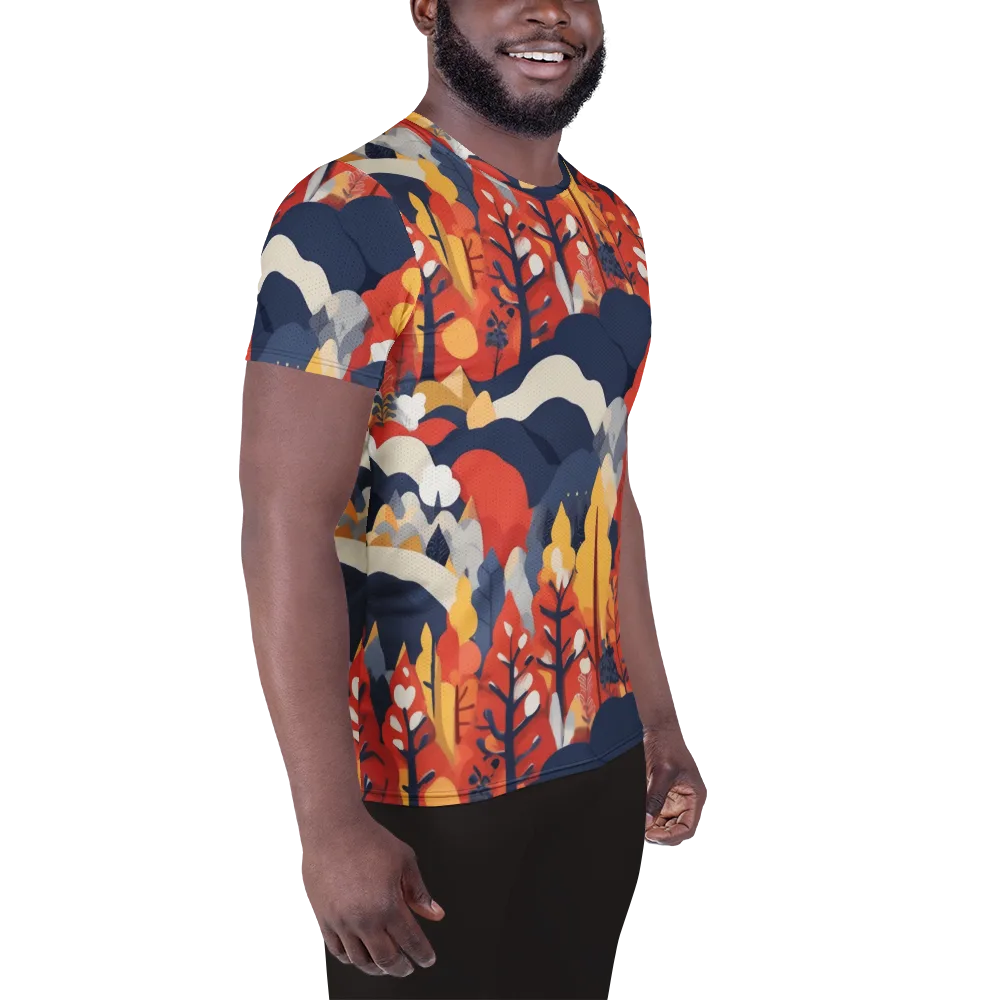 Autumnal Alpine on Men's Athletic T-Shirt — Right