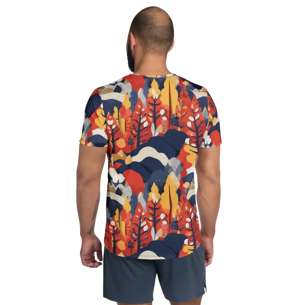 Autumnal Alpine on Men's Athletic T-Shirt — Back