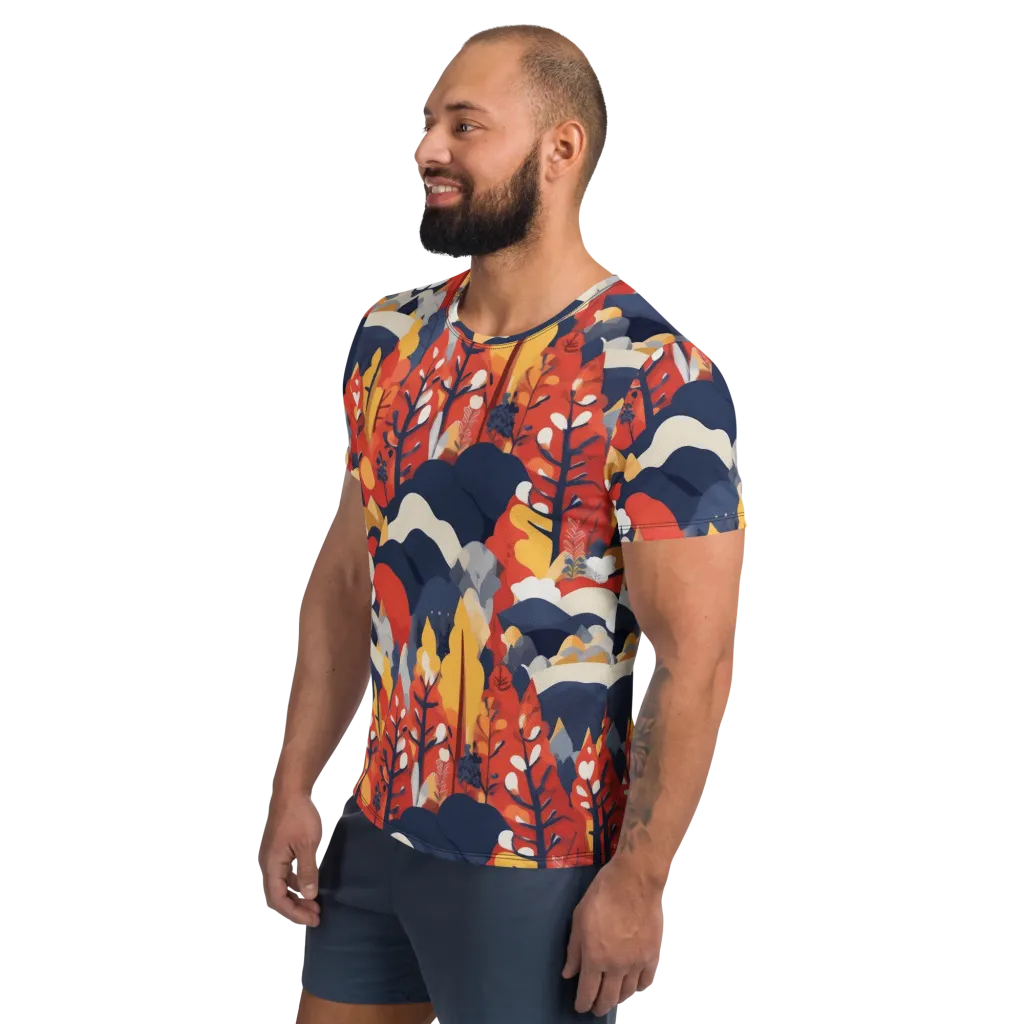 Autumnal Alpine on Men's Athletic T-Shirt — Left