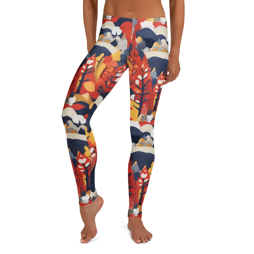 Autumnal Alpine on Leggings — Front