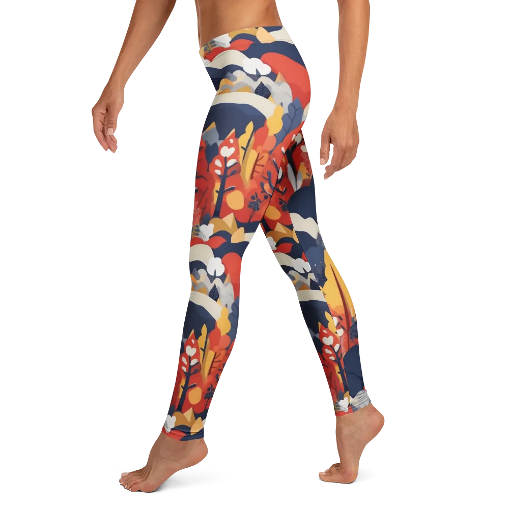 Autumnal Alpine on Leggings — Left