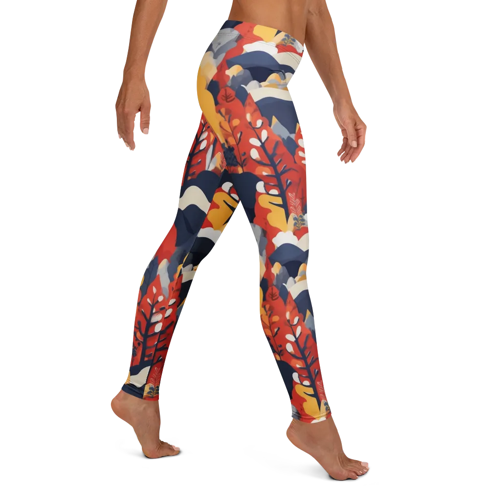 Autumnal Alpine on Leggings — Right