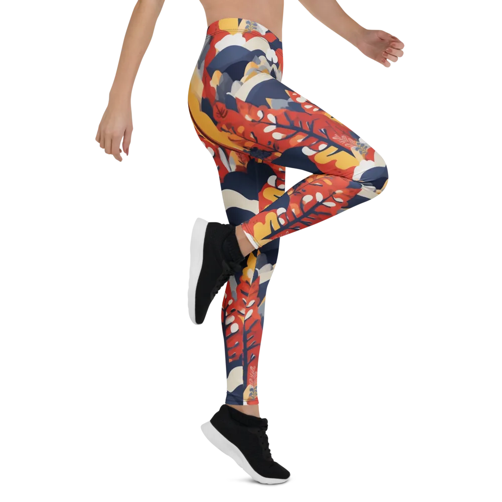 Autumnal Alpine on Leggings — Right