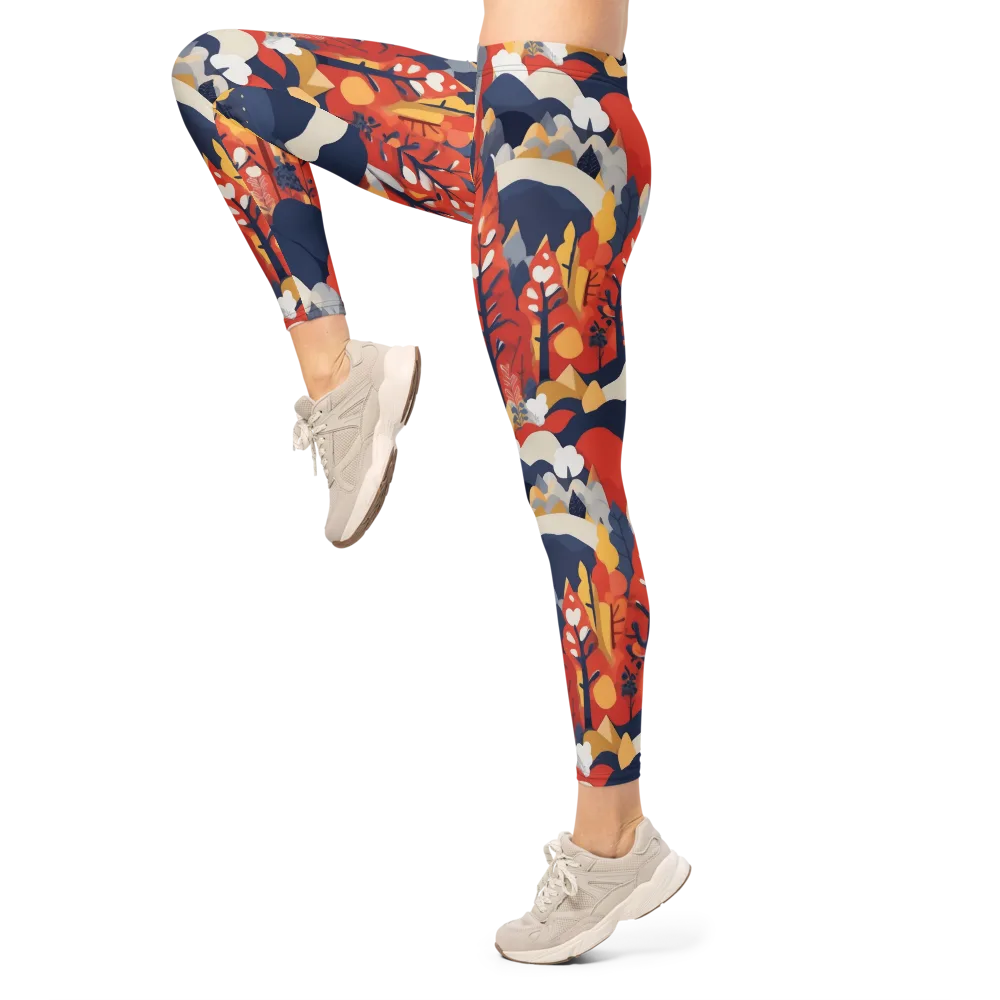 Autumnal Alpine on Leggings — Left