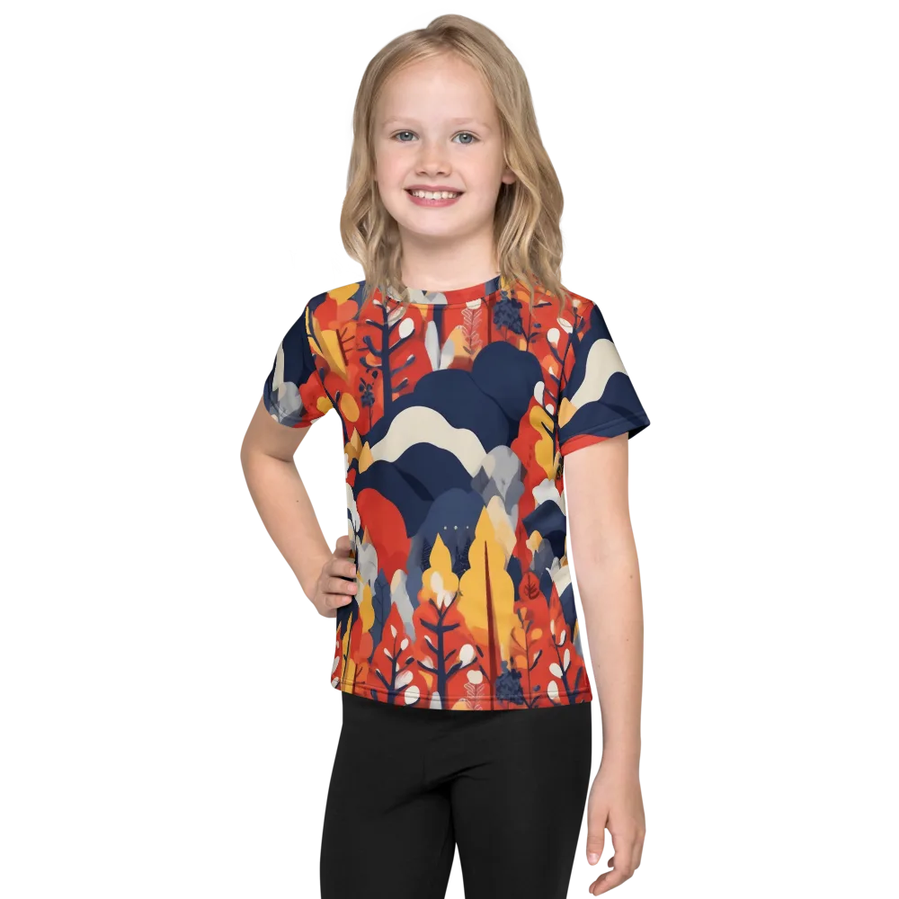 Autumnal Alpine on Kids Crew Neck T-Shirt — Front