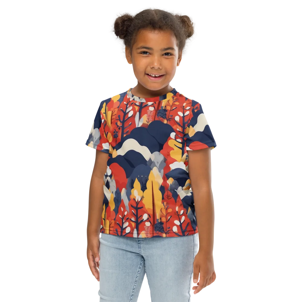 Autumnal Alpine on Kids Crew Neck T-Shirt — Front