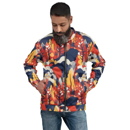 Autumnal Alpine on a Bomber Jacket