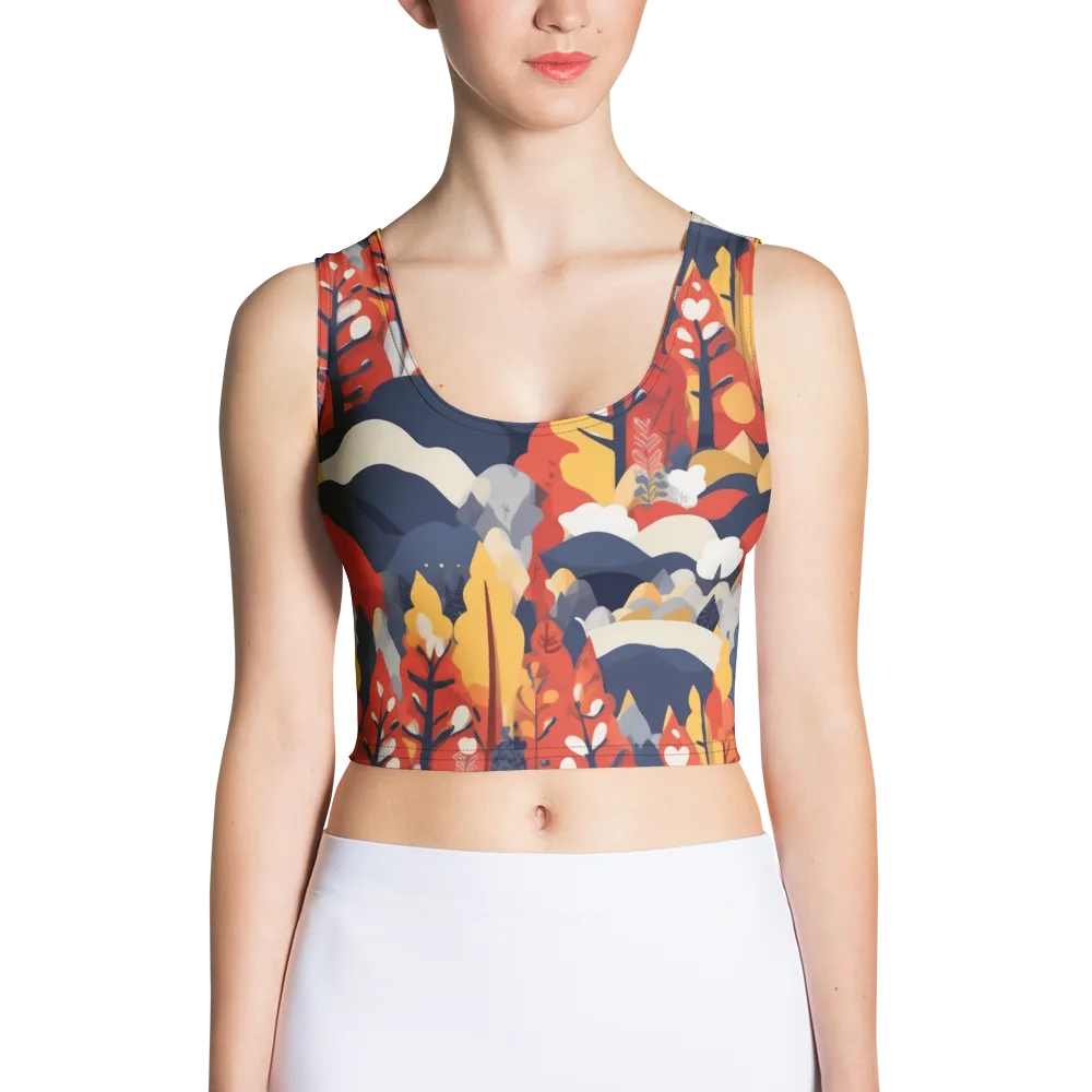 Autumnal Alpine on Crop Top — Front