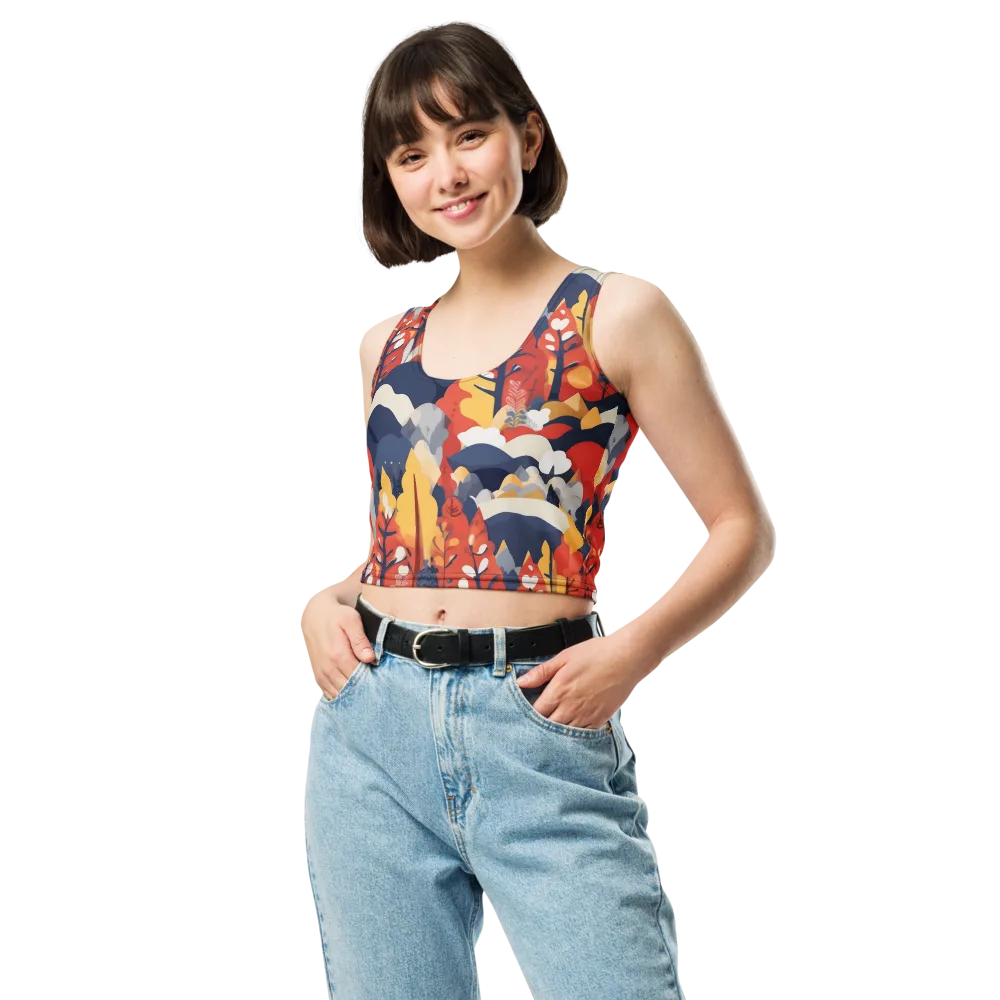 Autumnal Alpine on Crop Top — Front