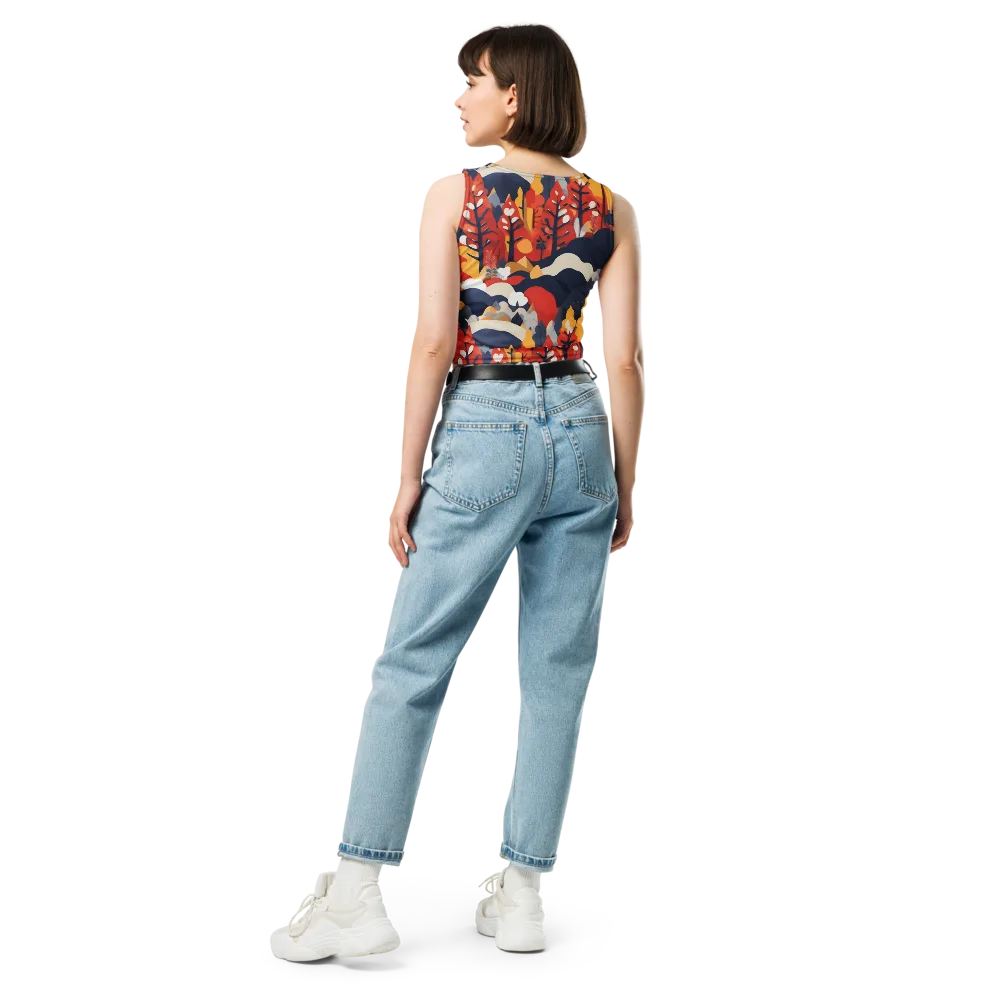 Autumnal Alpine on Crop Top — Back