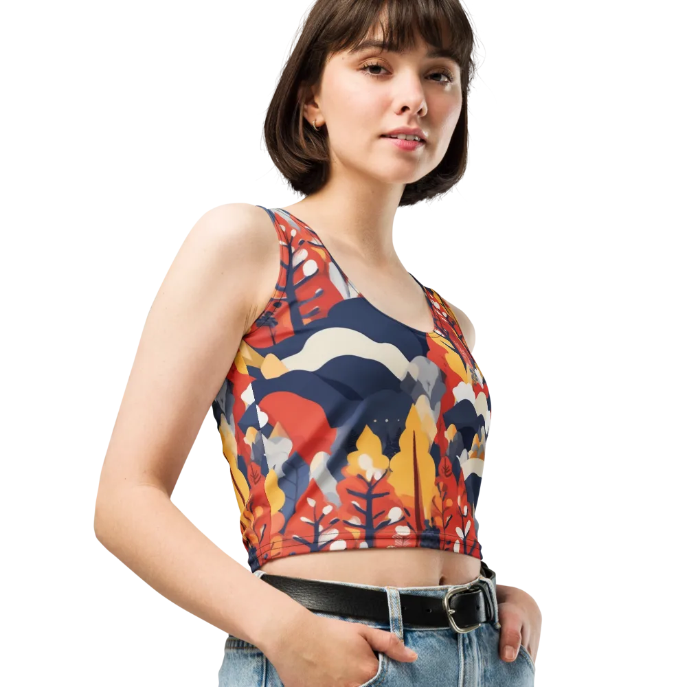 Autumnal Alpine on Crop Top — Right Front