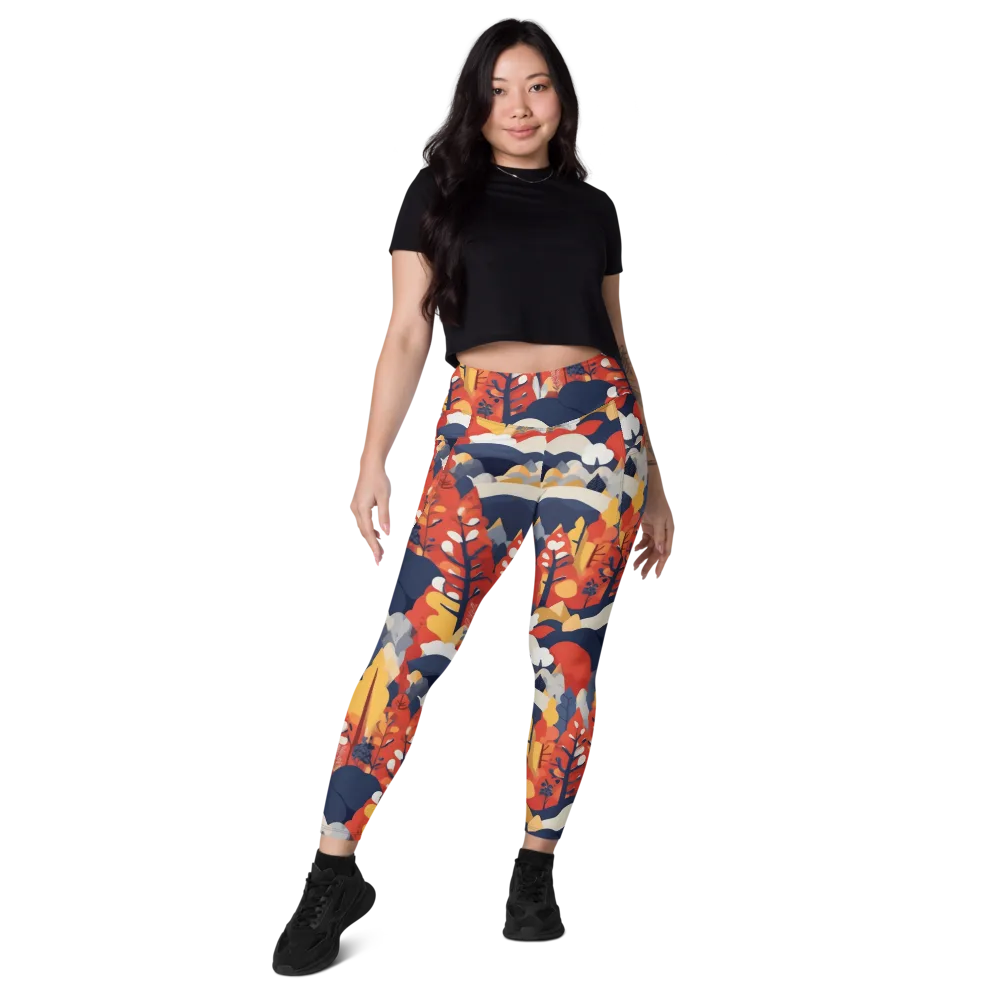 Autumnal Alpine on Leggings with Pockets — Front