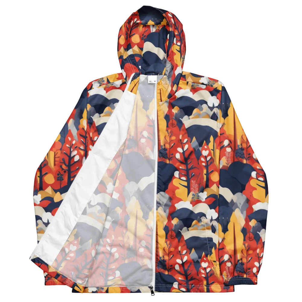 Autumnal Alpine on Men's Windbreaker — Front