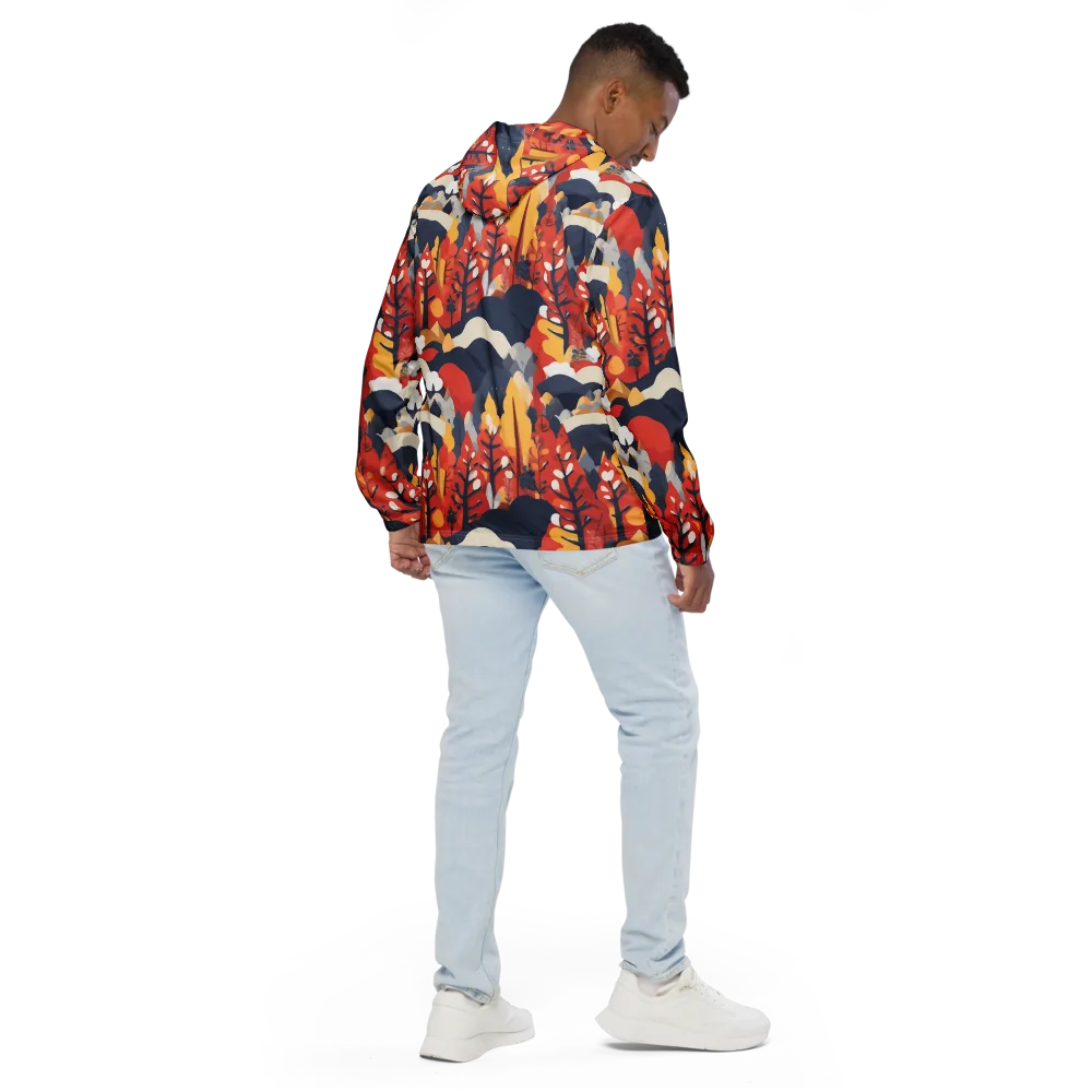 Autumnal Alpine on Men's Windbreaker — Back