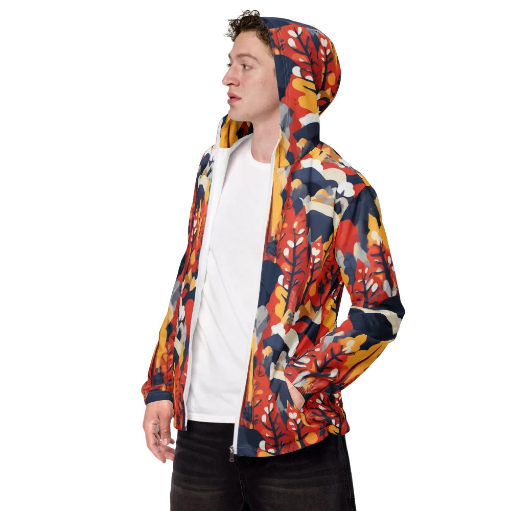 Autumnal Alpine on Men's Windbreaker — Left Front