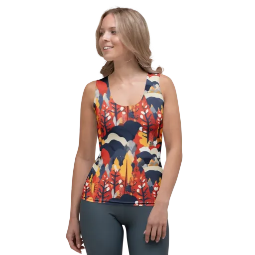 Autumnal Alpine on a Women's Tank Top