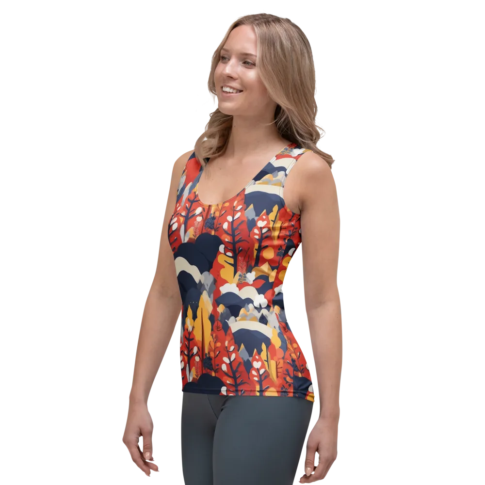 Autumnal Alpine on Women's Tank Top — Left Front