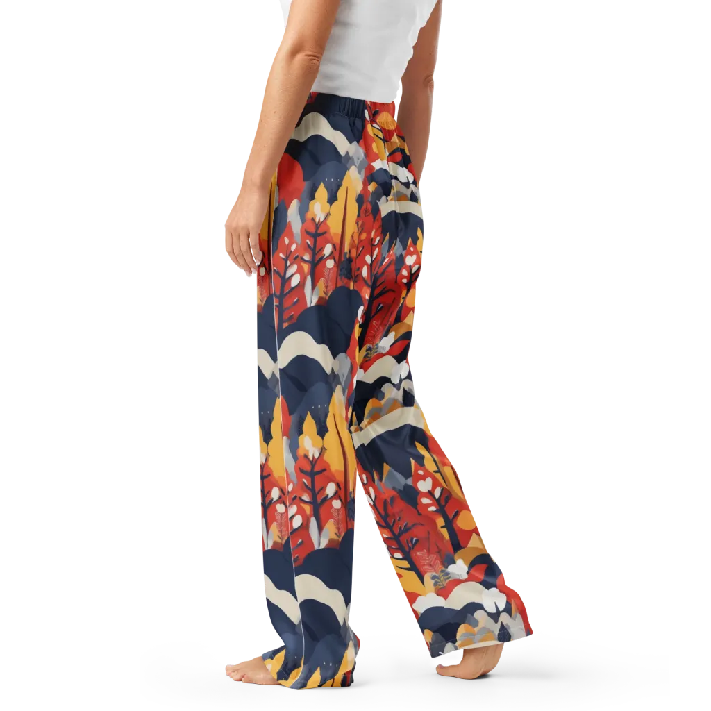 Autumnal Alpine on Women's Pajama Pants — Left