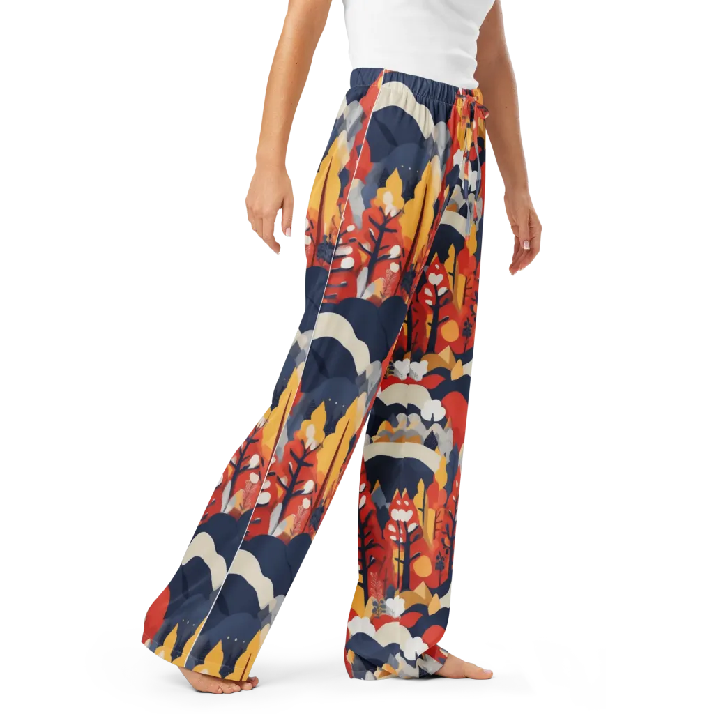 Autumnal Alpine on Women's Pajama Pants — Right Front