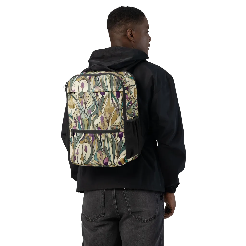 Iris Nocturne on Utility Backpack — Back