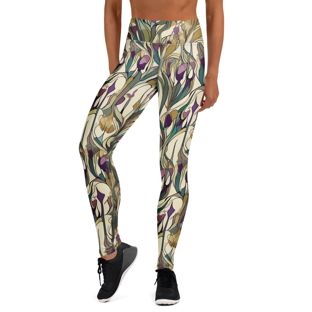 Iris Nocturne on Yoga Leggings — Front