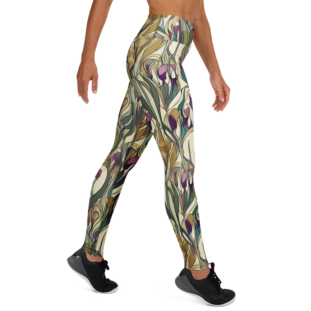 Iris Nocturne on Yoga Leggings — Right