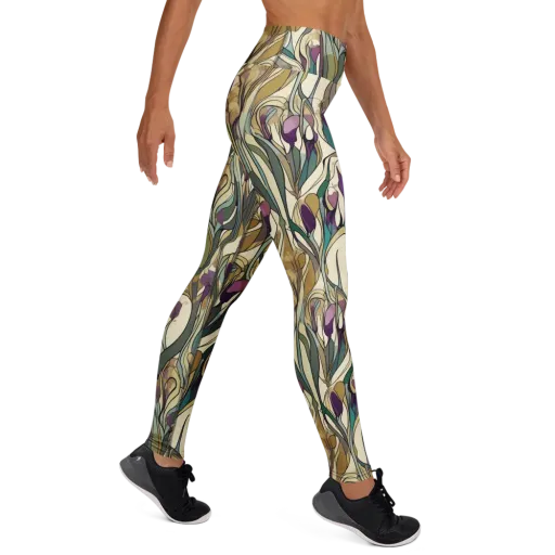 Iris Nocturne on a Yoga Leggings