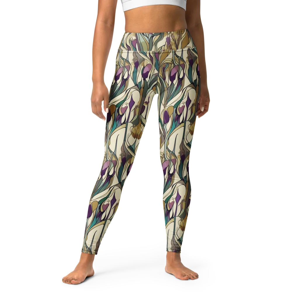 Iris Nocturne on Yoga Leggings — Front