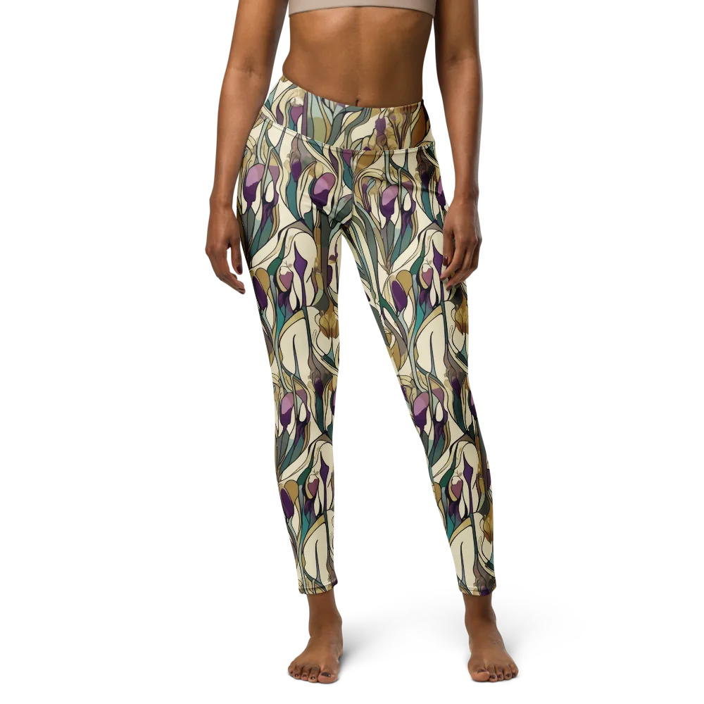 Iris Nocturne on Yoga Leggings — Front