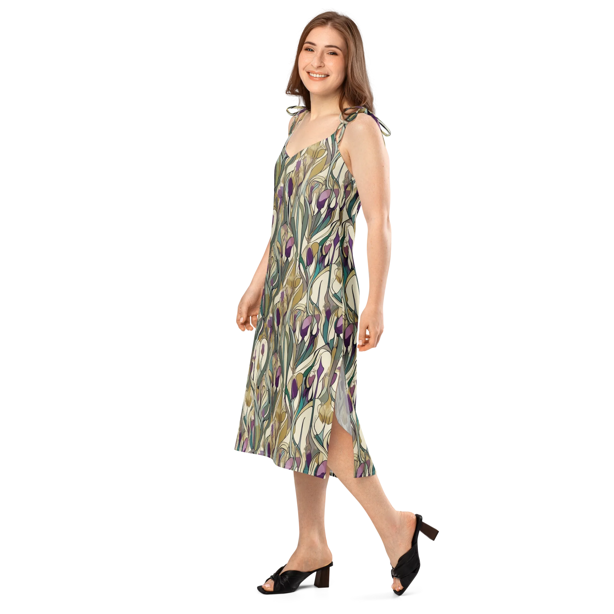 Iris Nocturne on Slip Dress — Left Front