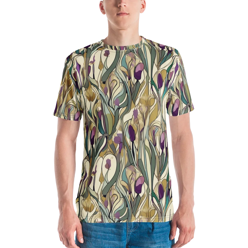 Iris Nocturne on Men's Crew Neck T-Shirt — Front