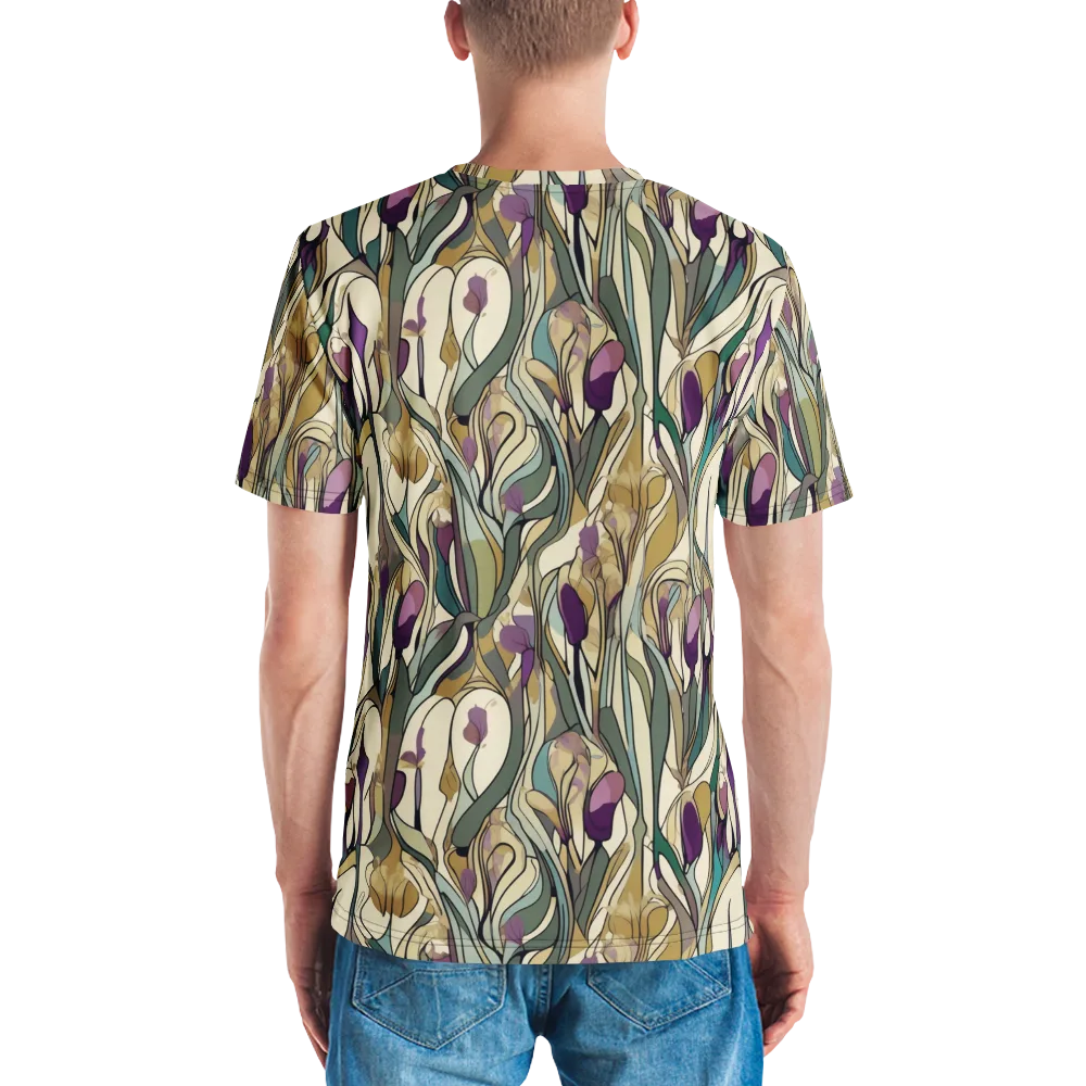 Iris Nocturne on Men's Crew Neck T-Shirt — Back