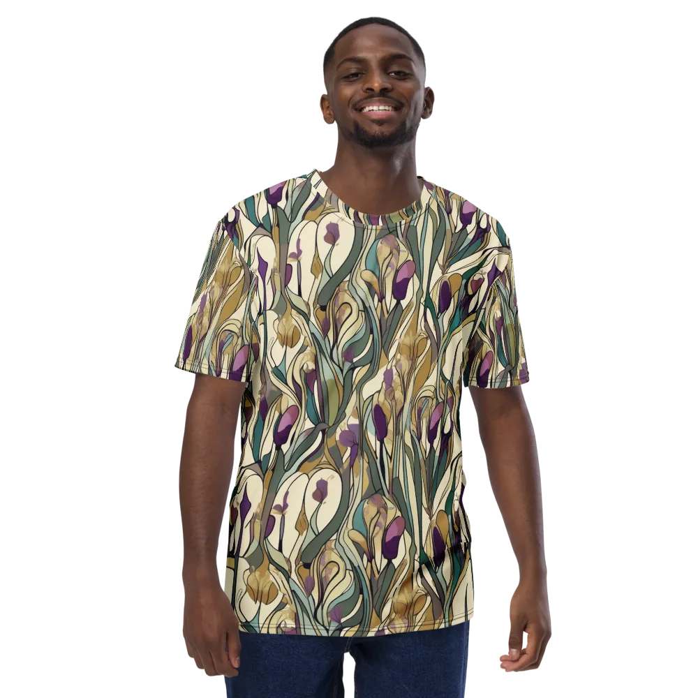 Iris Nocturne on Men's Crew Neck T-Shirt — Front