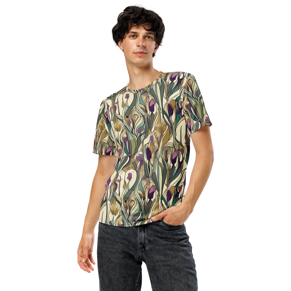 Iris Nocturne on Men's Crew Neck T-Shirt — Front