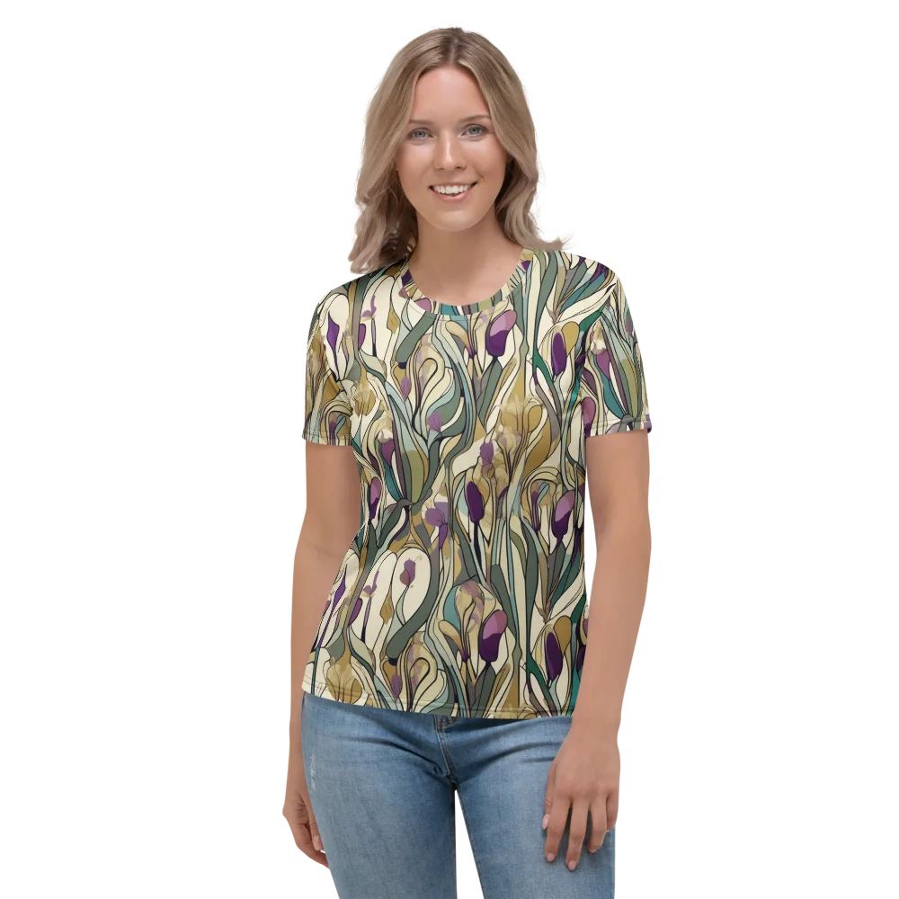 Iris Nocturne on Women's Crew Neck T-Shirt — Front