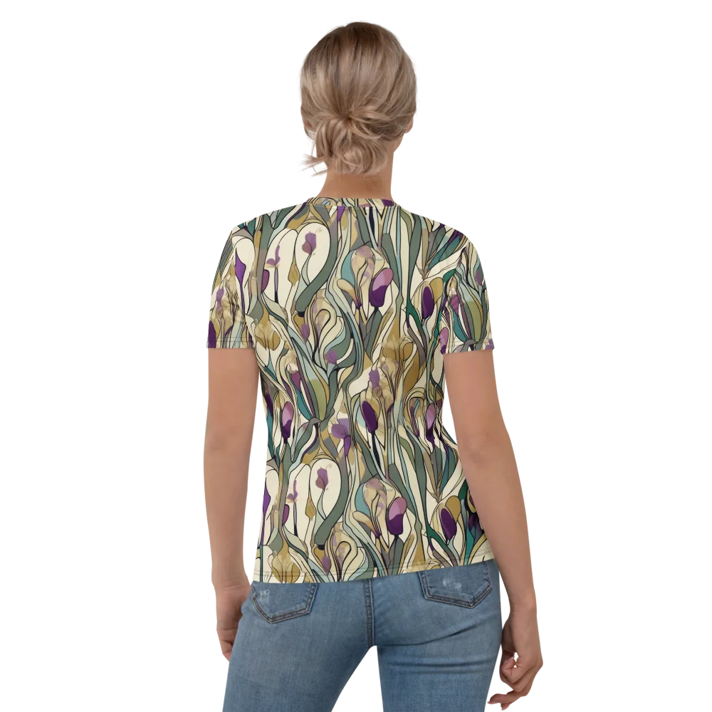 Iris Nocturne on Women's Crew Neck T-Shirt — Back