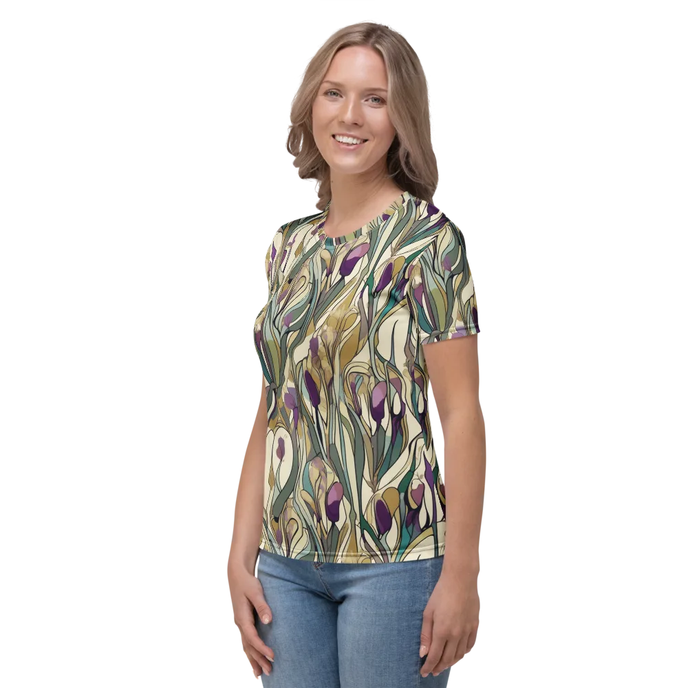 Iris Nocturne on Women's Crew Neck T-Shirt — Left