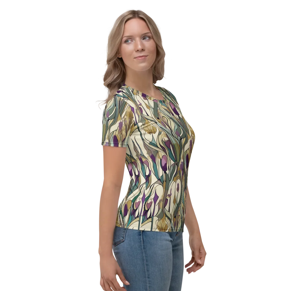 Iris Nocturne on Women's Crew Neck T-Shirt — Right