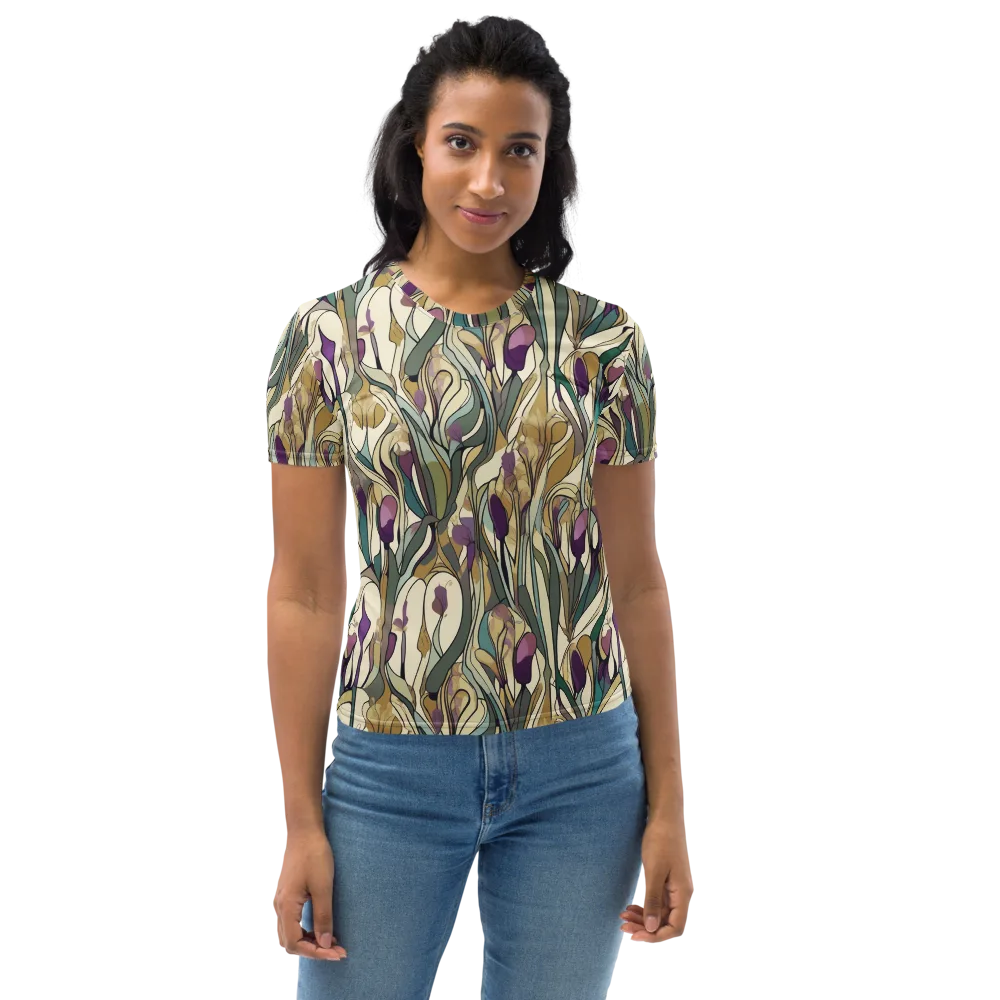 Iris Nocturne on Women's Crew Neck T-Shirt — Front