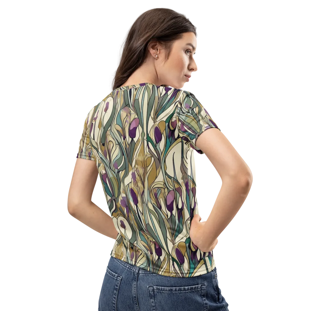 Iris Nocturne on Women's Crew Neck T-Shirt — Back
