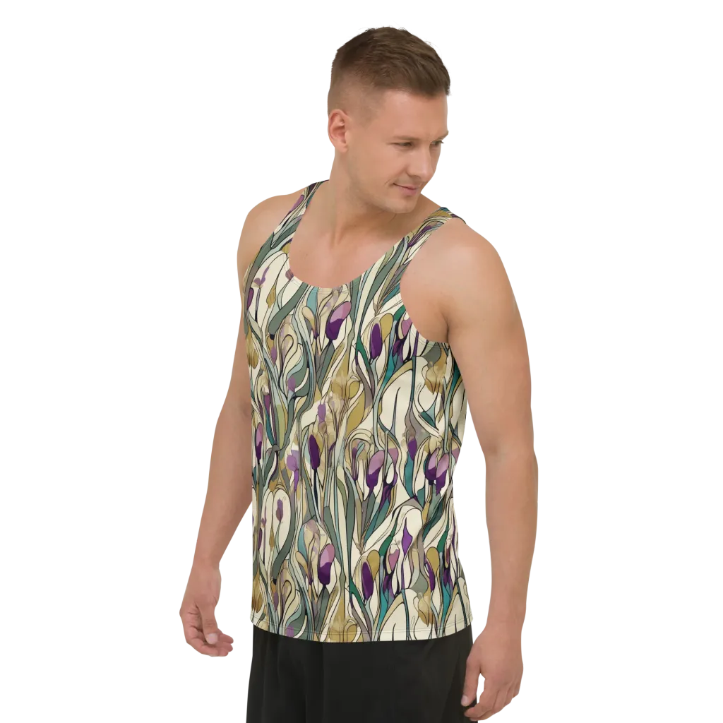 Iris Nocturne on Men's Tank Top — Left Front