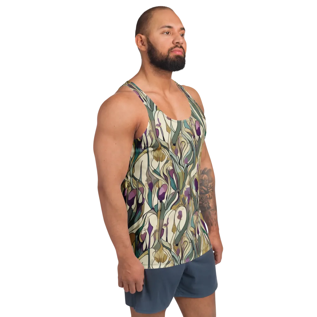 Iris Nocturne on Men's Tank Top — Right Front