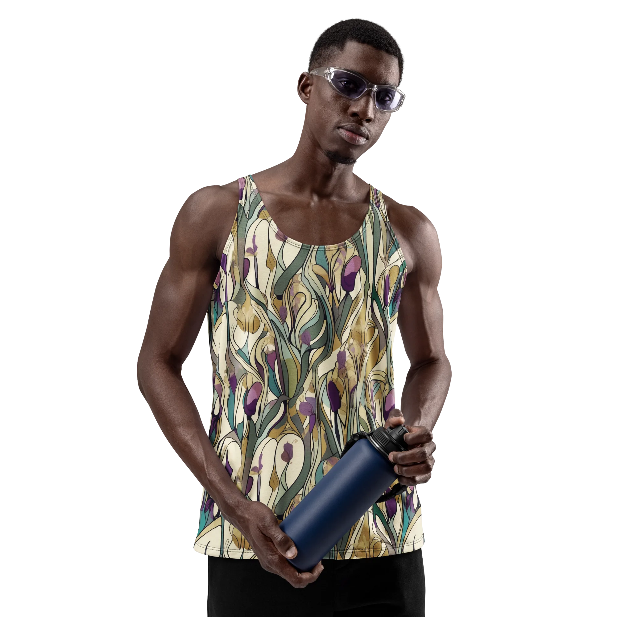 Iris Nocturne on Men's Tank Top — Front