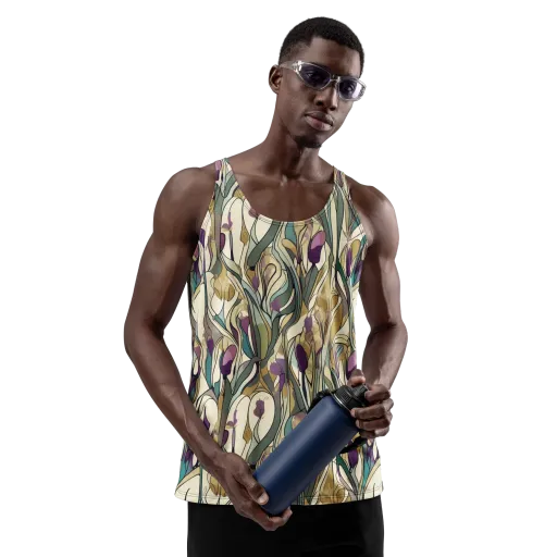 Iris Nocturne on a Men's Tank Top