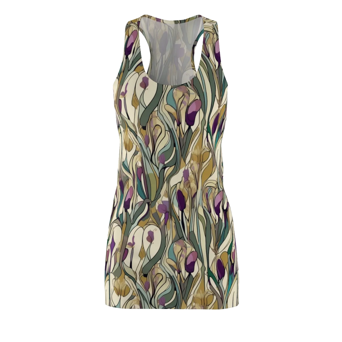Iris Nocturne on Racerback Dress — Front