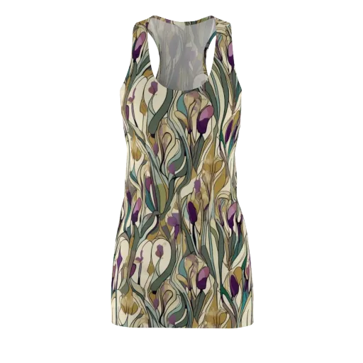 Iris Nocturne on a Racerback Dress