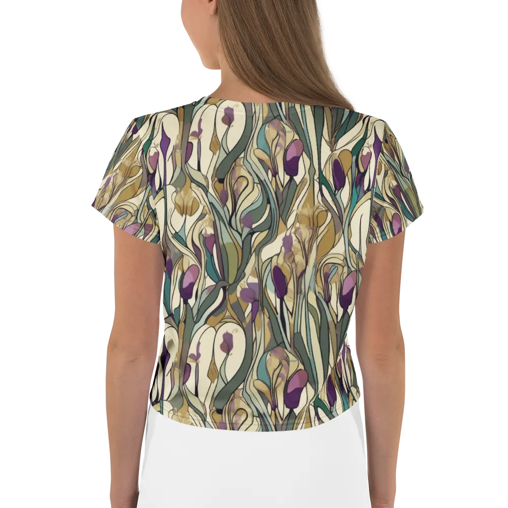 Iris Nocturne on Crop Tee — Back