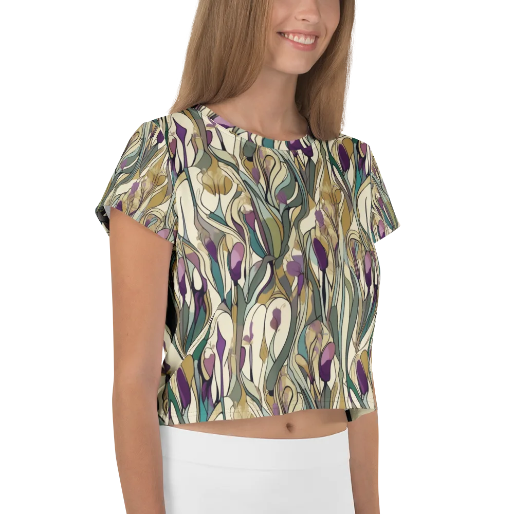 Iris Nocturne on Crop Tee — Right