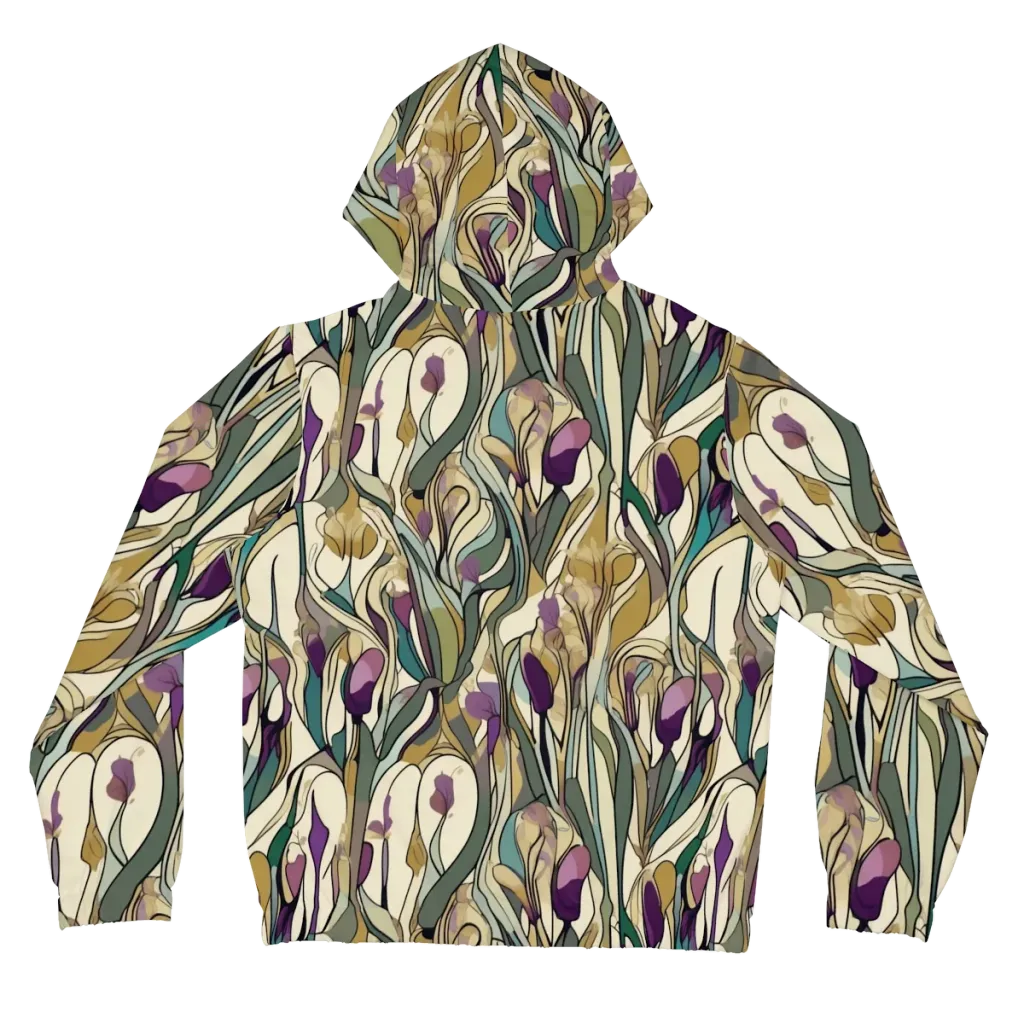 Iris Nocturne on Women's Full-Zip Hoodie — Back