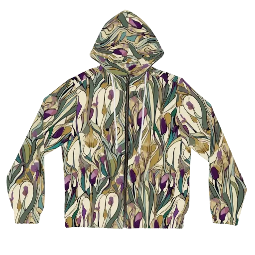 Iris Nocturne on a Women's Full-Zip Hoodie